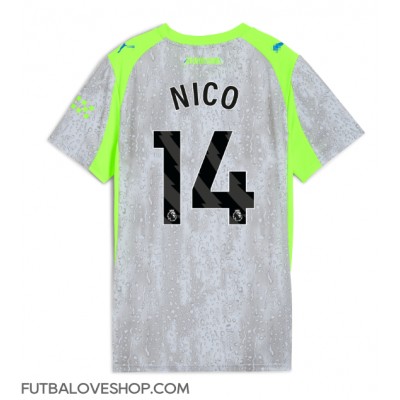 Dres Manchester City Nico Gonzalez #14 Tretina pre Ženy 2025-26 Krátky Rukáv Dres Manchester City Nico Gonzalez #14 Tretina pre Ženy 2025-26 Krátky Rukáv